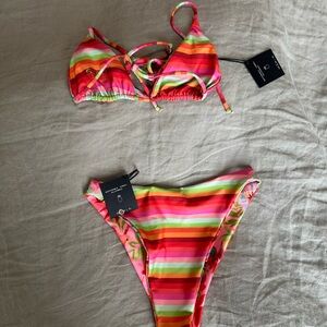 Skatie Multicolor Striped Bikini